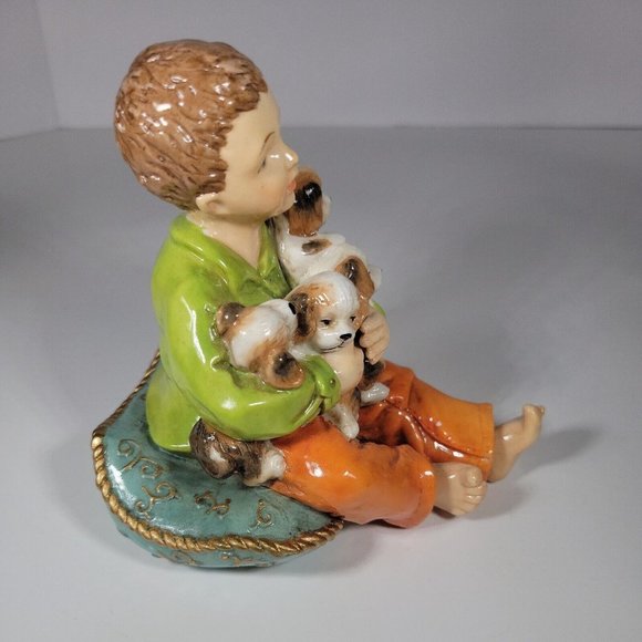 Heritage Mint LTD 2003 Porcelain Christmas Setting 1 REPLACEMENT PIECE Child Dog - Picture 2 of 6